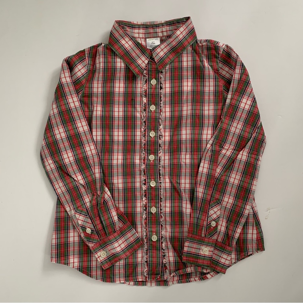 Crewcut Ruffle Plaid shirt